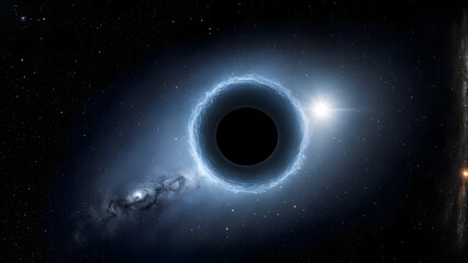 Obraz premium Black holes in the universe, scientific and technological background, abstract background of the universe