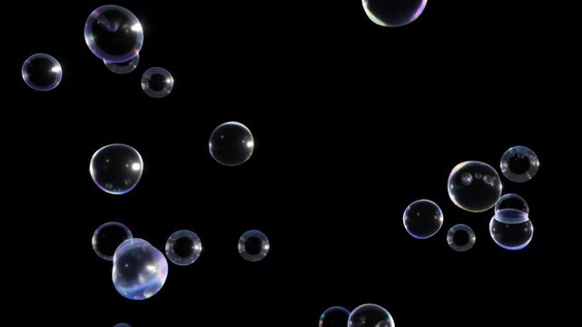 round shaped water bubble illustration isolated dark background