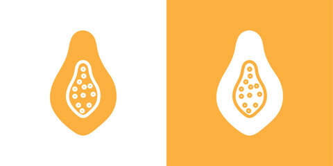 Papaya icon (2) Symbol mark in filled style