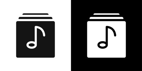 playlist icon Symbol mark in filled style