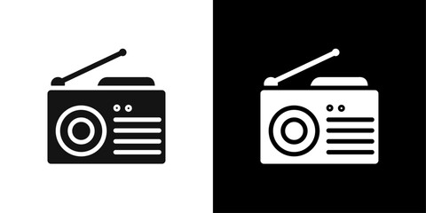 radio icon Symbol mark in filled style