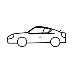 coupe sportive car line icon vector. coupe sportive car sign. isolated contour symbol black illustration