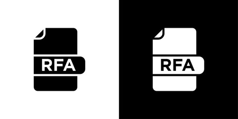 RFA File icon Symbol mark in filled style