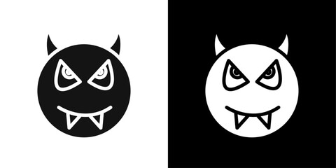 satan evil icon Symbol mark in filled style