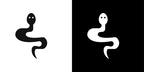 Naklejka premium Snake icon Symbol mark in filled style