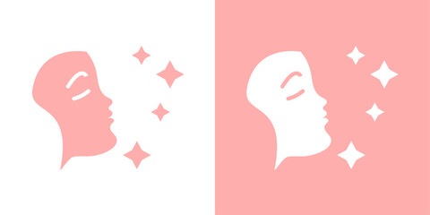 Skin care icon Symbol mark in filled style