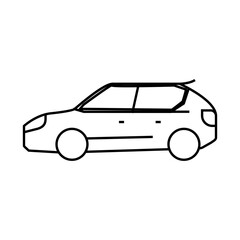 cuv crossover line icon vector. cuv crossover sign. isolated contour symbol black illustration