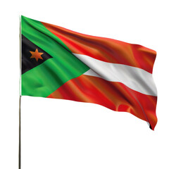 Fototapeta premium Flag of Burkina Faso Isolated on Transparent or White Background, PNG