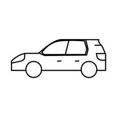 hatchback car body type line icon vector. hatchback car body type sign. isolated contour symbol black illustration