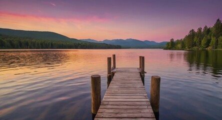 Fototapeta premium Summer Sunset by the Lake
