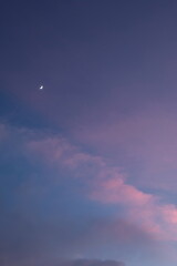 moon over the clouds