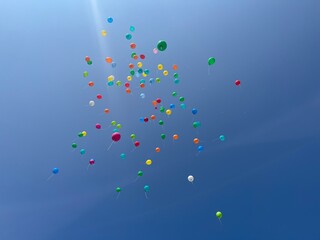 balloons in the sky