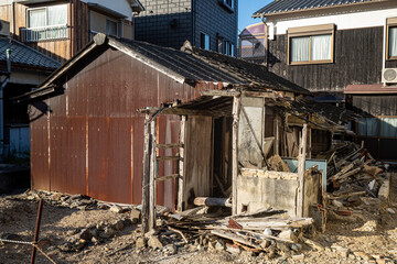 日本の岡山県瀬戸内市虫明の古くてとても美しい建物