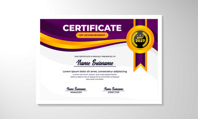 elegant gradient certificate design template