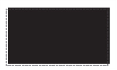 Black rectangular background and black frame with rounded corners on white background. Blog or message box and chat comments. EPS 10/AI