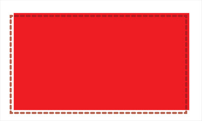 Red rectangular background and red frame with rounded corners on white background. Blog or message box and chat comments. EPS 10/AI