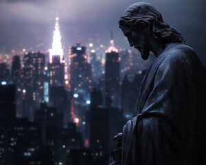 Fototapeta premium New Testament Holy Spirit. Jesus Christ. Communion, baptism. Christian religious. Sermon. Dove of peace. Lord God and faith