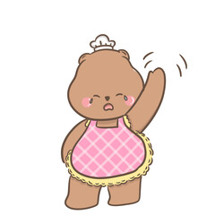 a little bear with momy