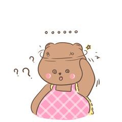 a little bear with momy