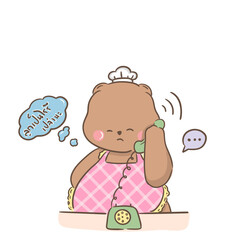 a little bear with momy