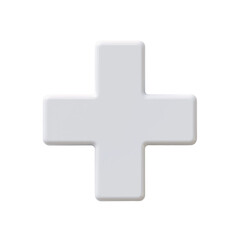 Plus Symbol Isolated on Transparent or White Background, PNG