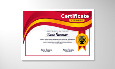 elegant gradient certificate design template