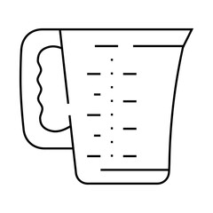 cooking measuring cup line icon vector. cooking measuring cup sign. isolated contour symbol black illustration