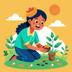 garden illustration vector