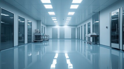 Fototapeta premium High-tech cleanroom with advanced scientific equipment and tools