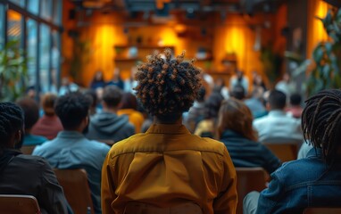 Employees at corporate training