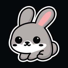 cute bunny or rabbit vector illustration graphic