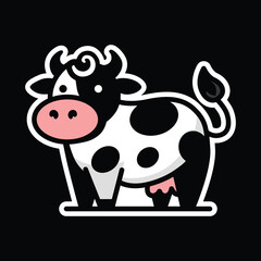 cute cow vector illustration graphic