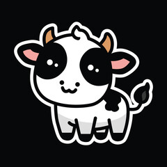 cute cow vector illustration graphic