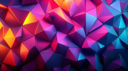 Obraz premium Dynamic Arrangement of Colorful Polygons with Sharp Angles