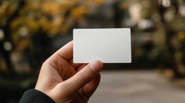 Blank White Card Mockup