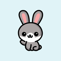 cute bunny or rabbit vector illustration graphic