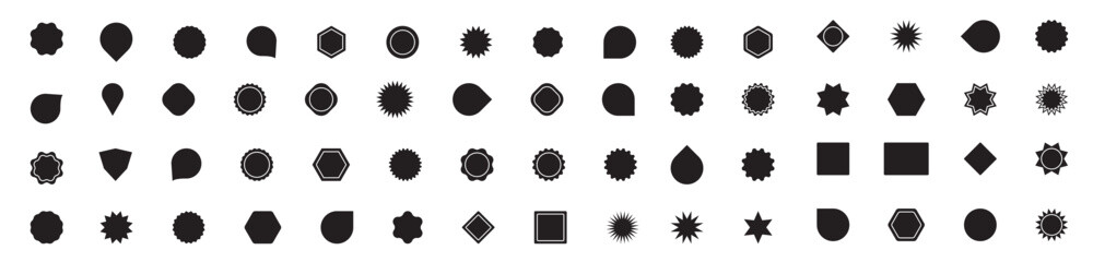 Set of price stickers, Sale sticker, Shopping labels. Vintage labels, stickers. Design elements. Sale or discount sticker