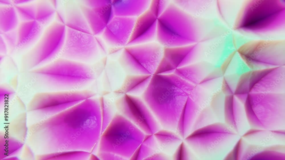 Poster 3d animation of abstract background with purple wave field
