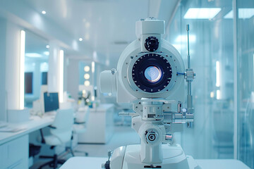 Ophthalmologist's office with modern equipment.