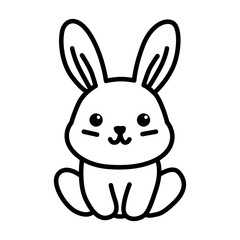 cute bunny or rabbit vector illustration graphic