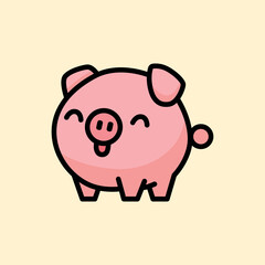 cute pig vector illustration graphic