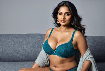 Obraz premium Beautiful Indian model modelling for bra
