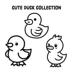 cute duck vector illustration graphic