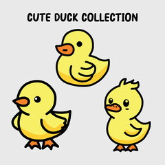 cute duck vector illustration graphic