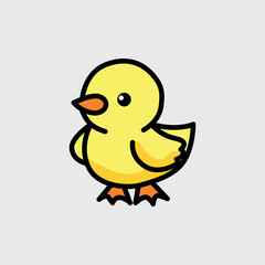 cute duck vector illustration graphic