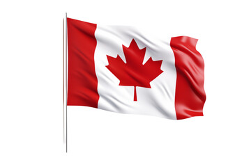 Canada flag on transparent background. Canada flag isolated on transparent background png cutouts. Image for graphic designer. Image for flyers. Image for communication. Patriotic Canada. Canada.