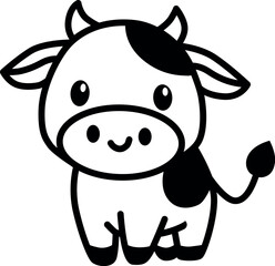 cute cow vector illustration graphic