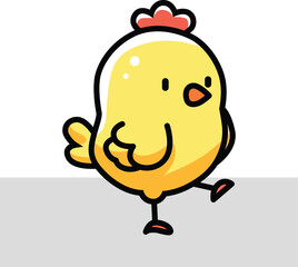 cute chicken vector illustration graphic