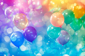 birthday background theme bright colors