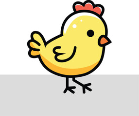 cute chicken vector illustration graphic